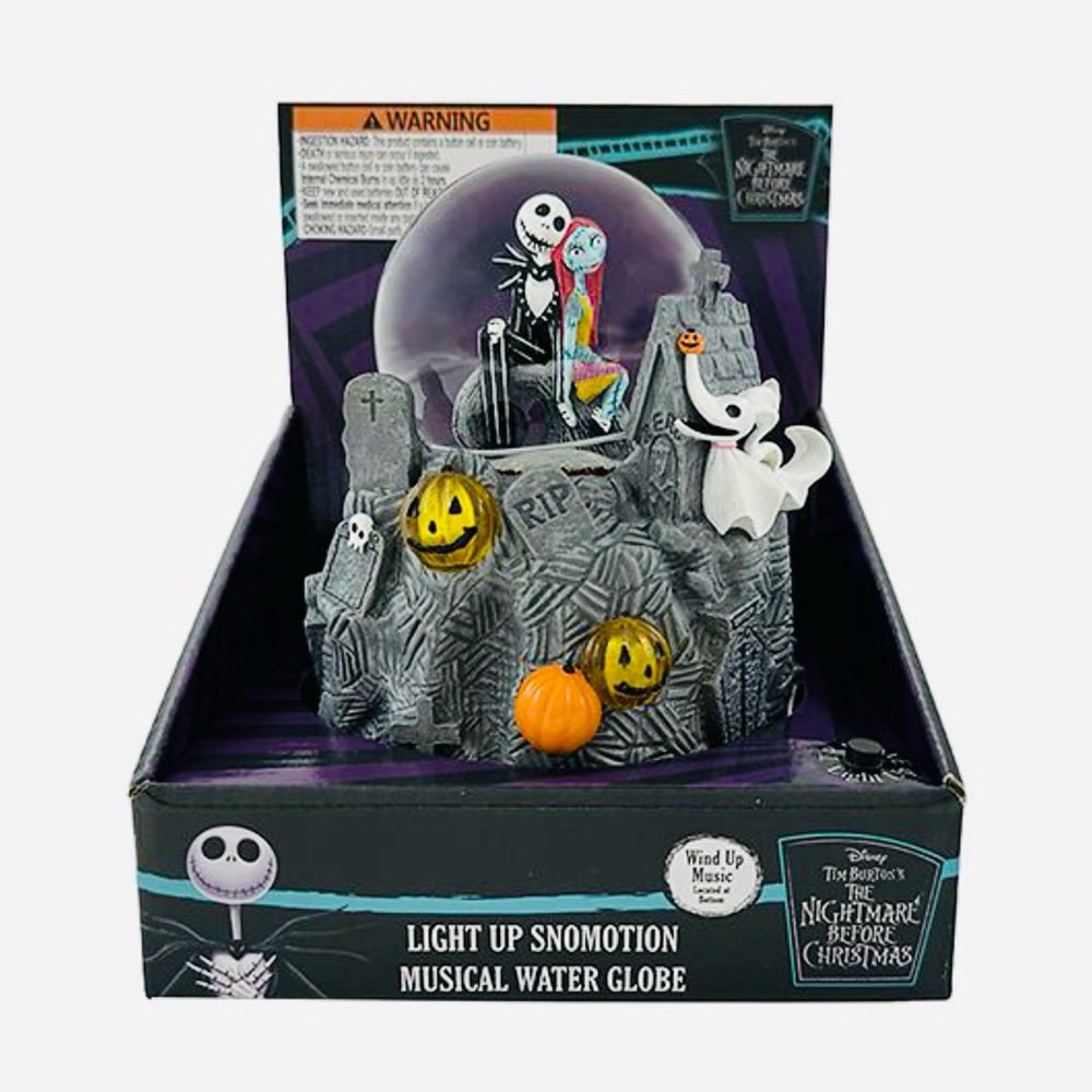 Disney The Nightmare Before Christmas Light Up SnoMotion Musical Water Globe.